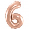 Globo Numero 6 Foil 86 cm
