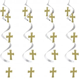 5 Colgantes Cruces Oro y Plata