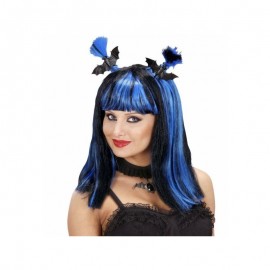 Peluca Halloween Arañas o Murciélagos Mujer Peluca Halloween Arañas o Murciélagos Mujer