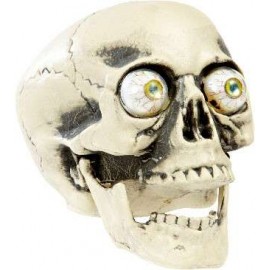 Calavera de Pvc Con Ojos Realistas 21 cm Calavera de Pvc Con Ojos Realistas 21 cm