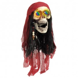 Calavera Pirata con Luces que Cambian Color Calavera Pirata con Luces que Cambian Color
