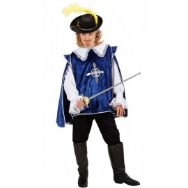 Disfraz de Mosquetero Azul Infantil Disfraz de Mosquetero Azul Infantil