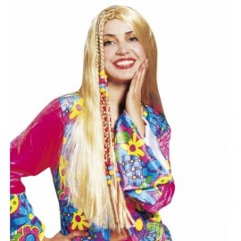 Peluca Hippie con Trenzas Decoradas Peluca Hippie con Trenzas Decoradas