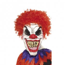 Máscara Payaso Asesino con Pelo Rojo
