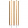 16 Velas Rectas Doradas 15 cm