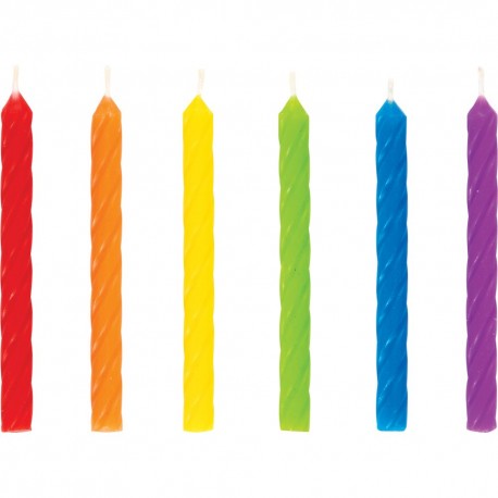 24 Velas Espiral Rainbow