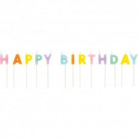 13 Velas Happy Birthday Pastel