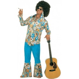 Disfraz de Hombre Hippie Azul Disfraz de Hombre Hippie Azul