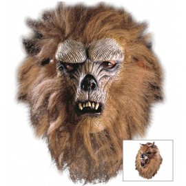 Máscara Media Cara Hombre Lobo con Pelos Máscara Media Cara Hombre Lobo con Pelos