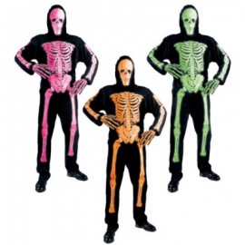 Disfraz de Esqueleto Neon para Adulto