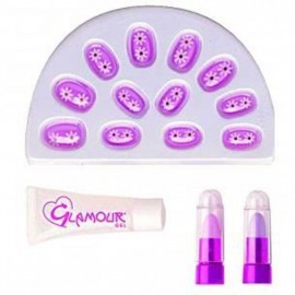 Set Pintalabios, Gel con Purpurina y Uñas Set Pintalabios, Gel con Purpurina y Uñas