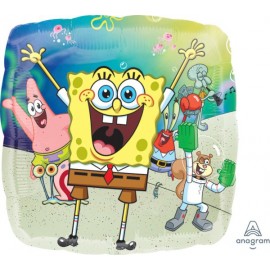Globo Bob Esponja Y Amigos 45 cm Globo Bob Esponja Y Amigos 45 cm