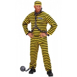 Disfraz de Preso Amarillo para Hombre Disfraz de Preso Amarillo para Hombre