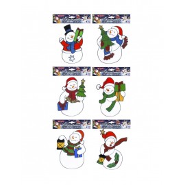 Pegatina Ventana Navidad Muñeco Nieve 18 cm Pegatina Ventana Navidad Muñeco Nieve 18 cm