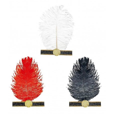 Cinta Pelo Charleston con Pluma