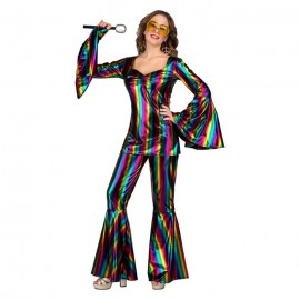 Disfraz de Rainbow Disco Jumpsuit Adulto Disfraz de Rainbow Disco Jumpsuit Adulto