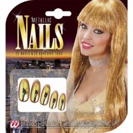 Set de 15 Uñas Doradas Metalizadas Set de 15 Uñas Doradas Metalizadas