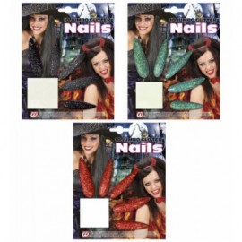 Set de 10 Maxi Uñas con Purpurina Set de 10 Maxi Uñas con Purpurina