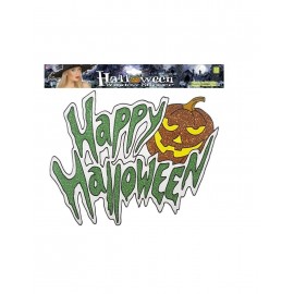 Pegatina Calabaza Happy Halloween con Purpurina Pegatina Calabaza Happy Halloween con Purpurina