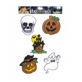 Set de 5 Pegatinas de Halloween Purpurina Set de 5 Pegatinas de Halloween Purpurina