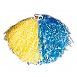 Pompón Bicolor Amarillo y Azul Pompón Bicolor Amarillo y Azul