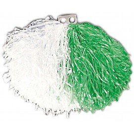 Pompón Bicolor Blanco y Verde Pompón Bicolor Blanco y Verde