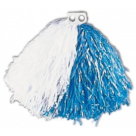 Pompón Bicolor Blanco y Azul Pompón Bicolor Blanco y Azul
