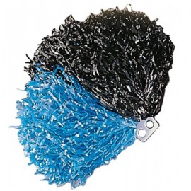 Pompón Bicolor Negro y Azul Pompón Bicolor Negro y Azul