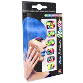 Set de 12 Uñas Mosaico Neon Set de 12 Uñas Mosaico Neon