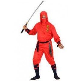 Disfraz de Dragón Ninja Rojo para Adulto Disfraz de Dragón Ninja Rojo para Adulto