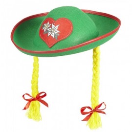 Sombrero Tirolés con Trenzas
