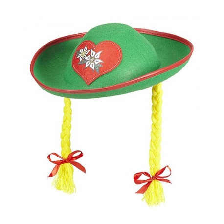 Sombrero Tirolés con Trenzas
