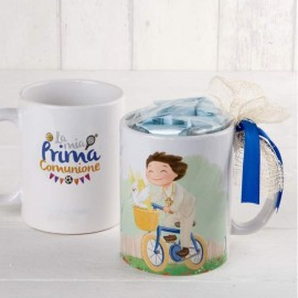 Taza Niño Comunión Bimbo In Bici Y 7 Caramelos