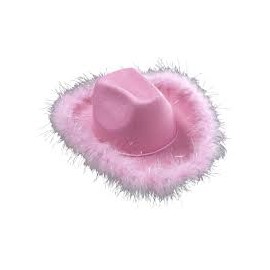 Sombrero de Vaquera Rosa con Plumas Sombrero de Vaquera Rosa con Plumas