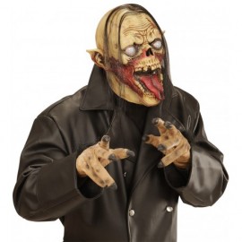 Máscara Cabeza Completa Zombie Vampiro con Pelo