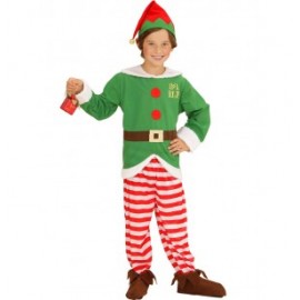 Disfraz de Elfo Ayudante de Papa Noel Niño