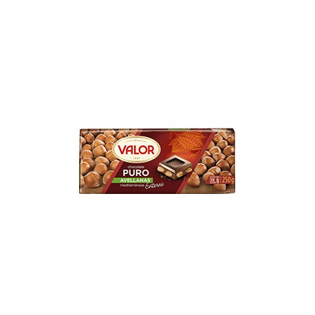 5 Tabletas Chocolate Valor Chocolate Puro Avellanas