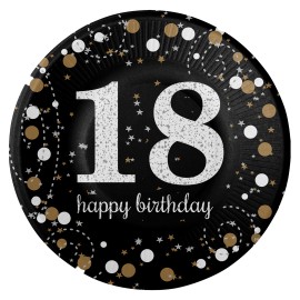 18 Años Decoraciones Cumpleaños Chico, Globos 18 Cumpleaños Fiesta Azul  Plata con 18 Happy Birthday Banner Birthday Sash Manteles Cake Topper para