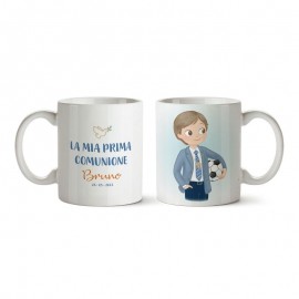 Taza La Mia Prima Comunione Niño Con Pelota Taza La Mia Prima Comunione Niño Con Pelota