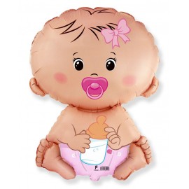 Globo Forma Bebé Niña 67 x 46 cm Globo Forma Bebé Niña 67 x 46 cm