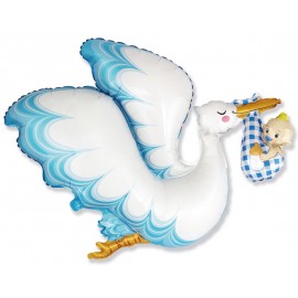 Globo Baby Shower Cigüeña Niño 96 x 80 cm Globo Baby Shower Cigüeña Niño 96 x 80 cm