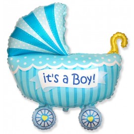 Globo Baby Shower Carrito Niño 89 x 74 cm Globo Baby Shower Carrito Niño 89 x 74 cm