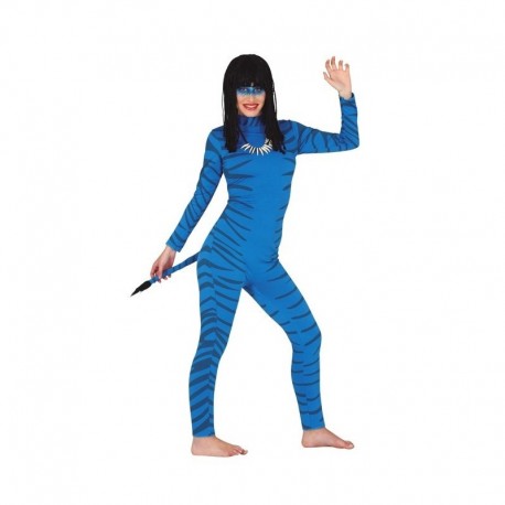 Disfraz de Felina Azul