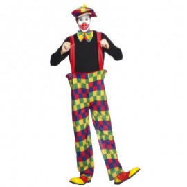 Disfraz de payaso de aro multicolor Disfraz de payaso de aro multicolor