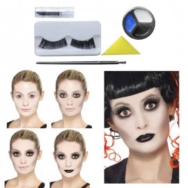 Kit de Pintura Gótica con Pestañas y Pintalabios Kit de Pintura Gótica con Pestañas y Pintalabios