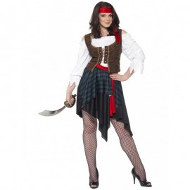 Disfraz de la señora pirata marrón Disfraz de la señora pirata marrón