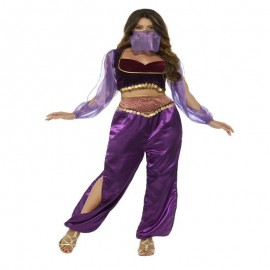 Disfraz de princesa árabe púrpura Disfraz de princesa árabe púrpura