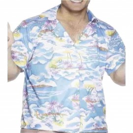 Camisa hawaiana azul Camisa hawaiana azul