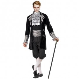 Disfraz de vampiro barroco fiebre masculino negro
