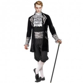 Disfraz de vampiro barroco fiebre masculino negro Disfraz de vampiro barroco fiebre masculino negro